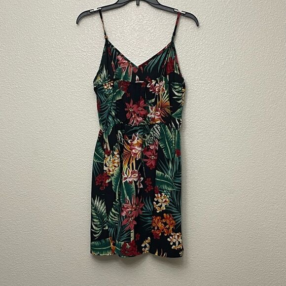 Shein Tropical Print Semi Sheer Dress Size Medium - Picture 2 of 3